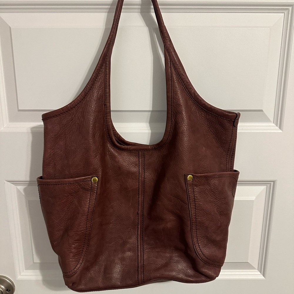 Frye Deep Brown Leather Tote Bag